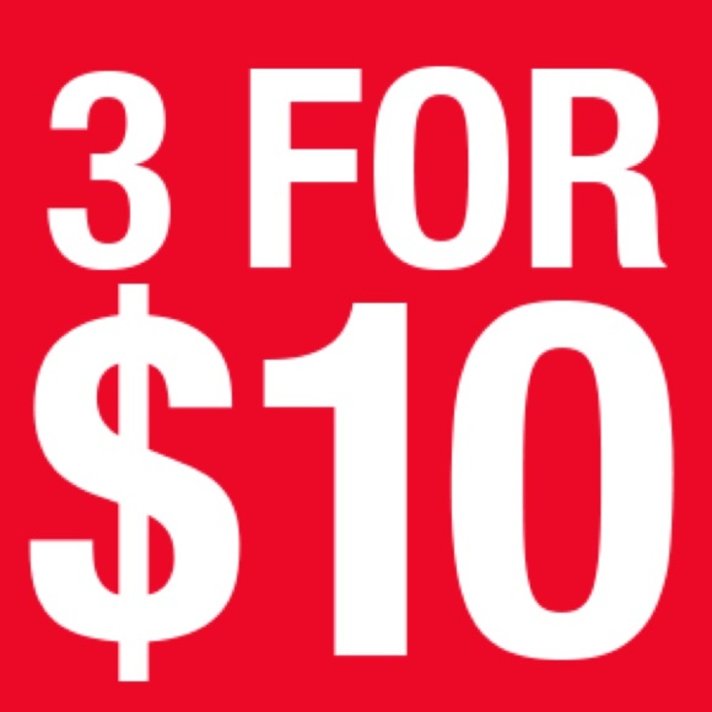 Bundle any 3 $4 items for $10 !!!